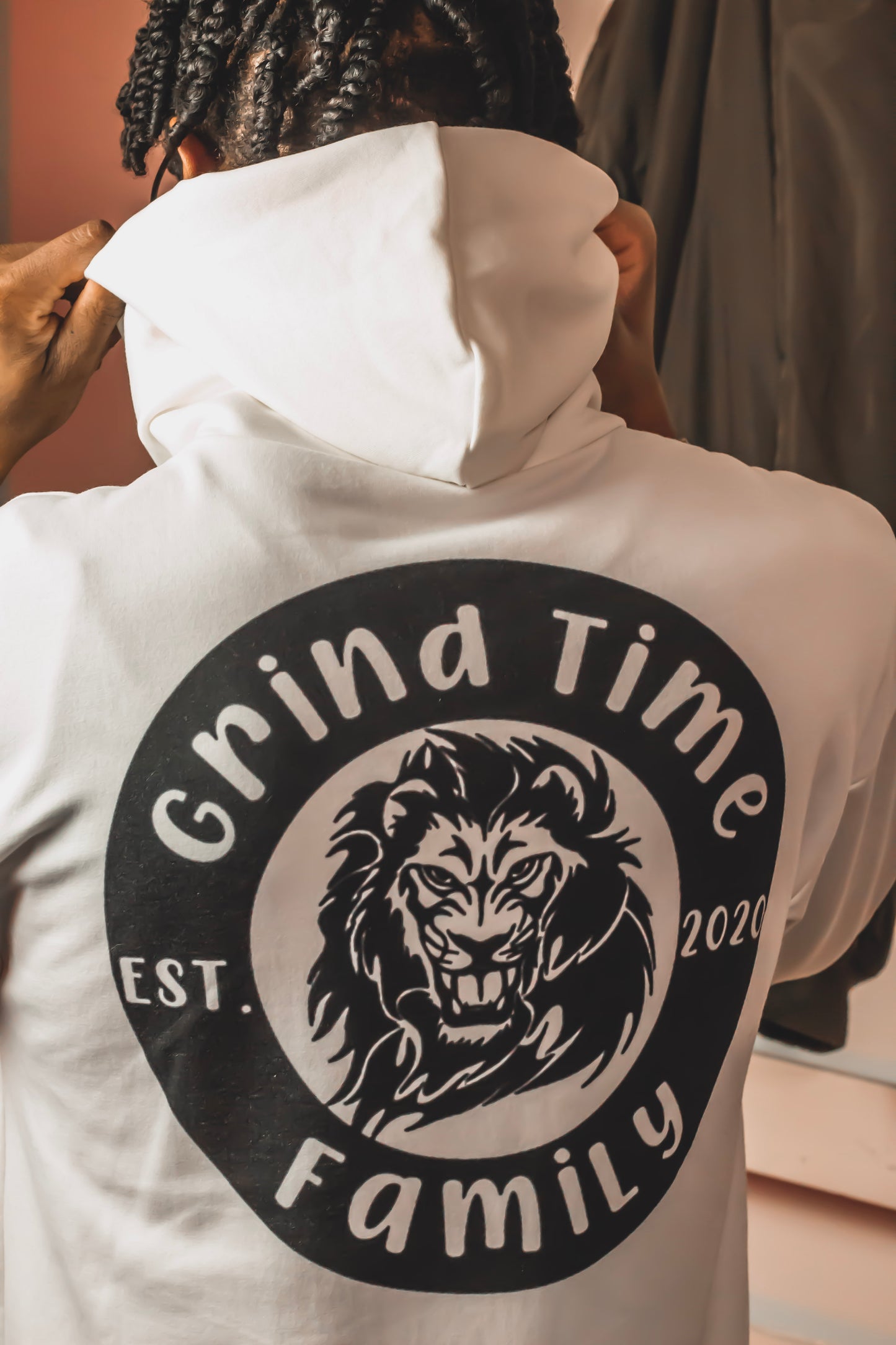 Grind Time Family Hoodie (White)