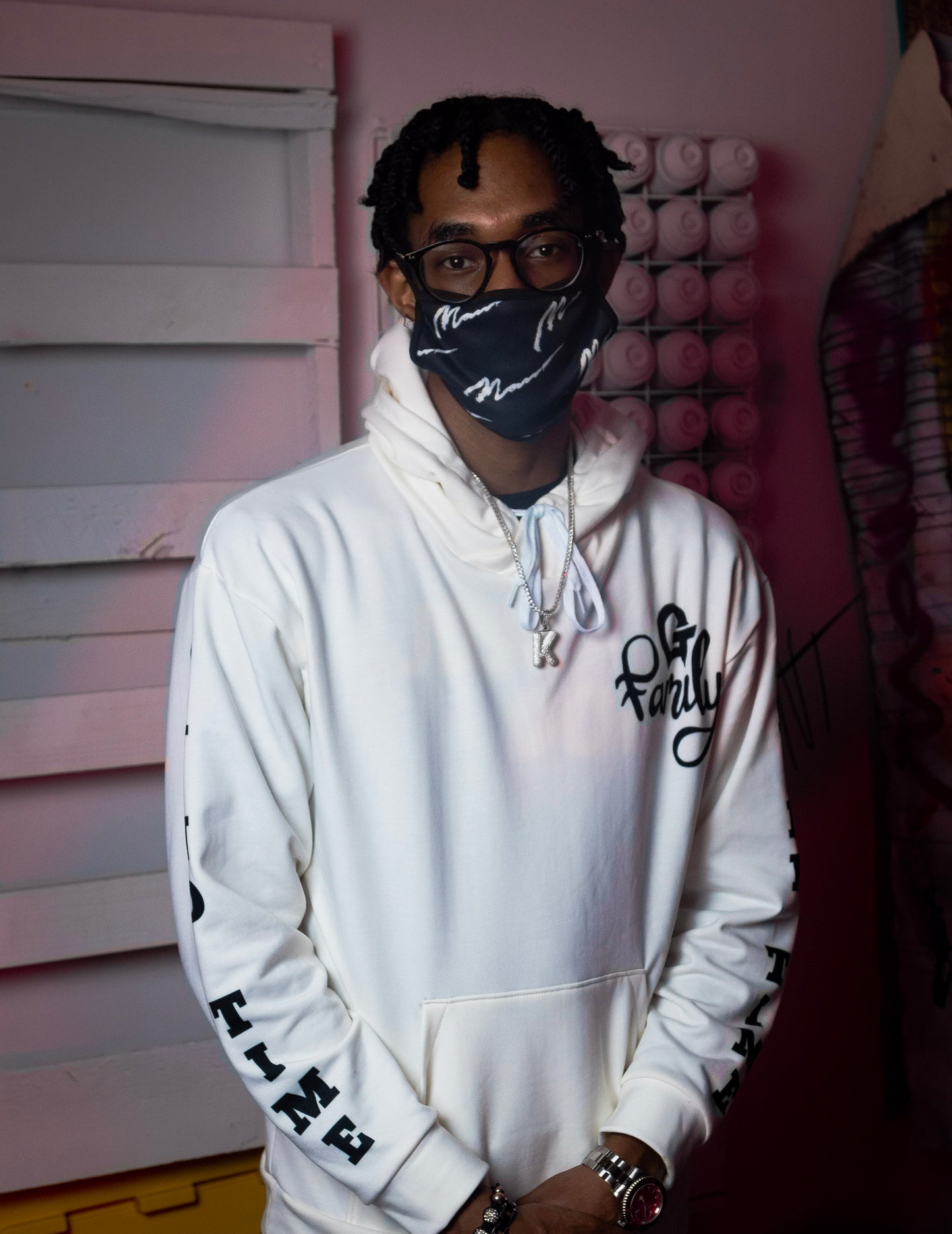 Grind Time Family Hoodie (White)