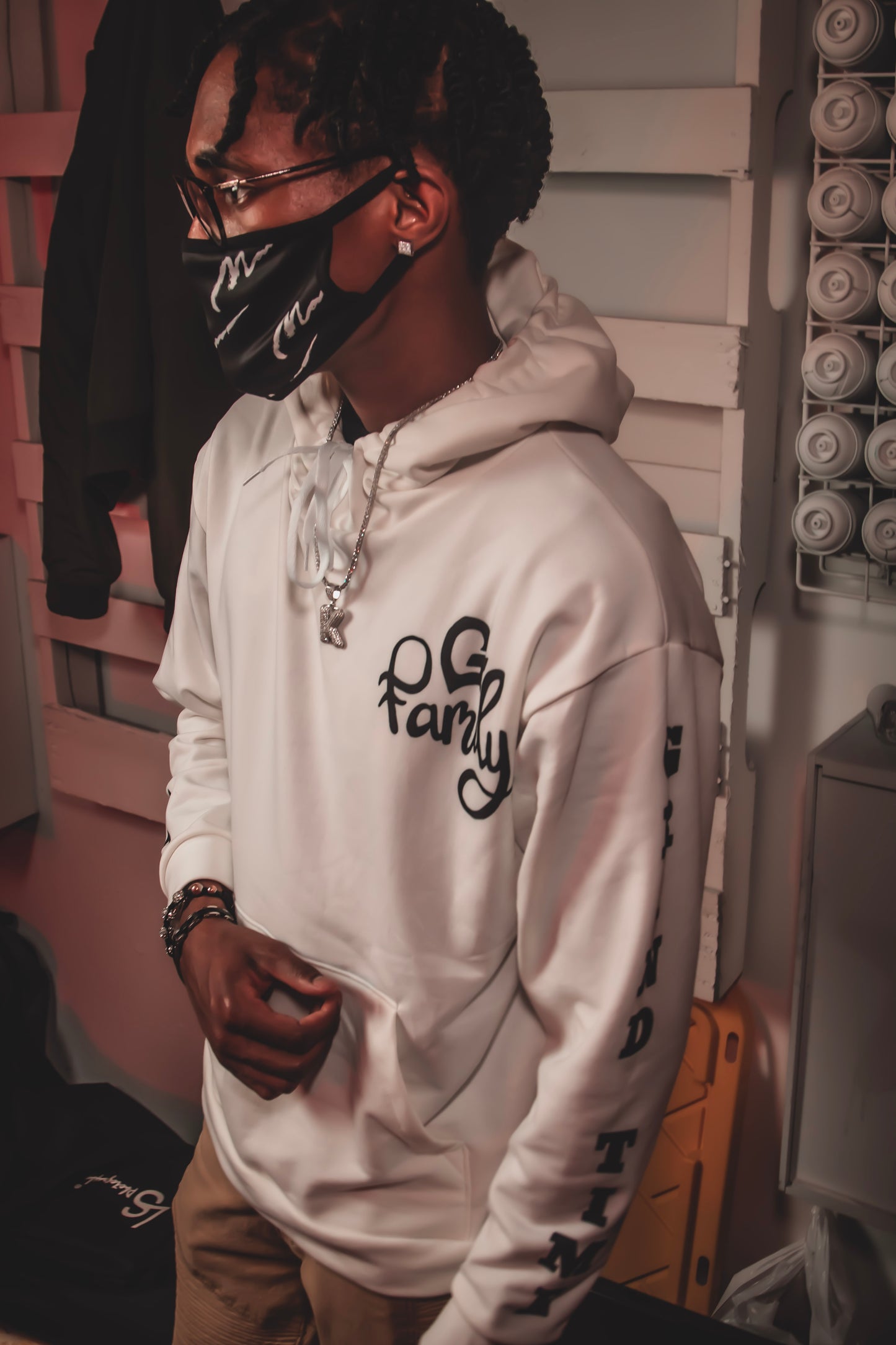 Grind Time Family Hoodie (White)