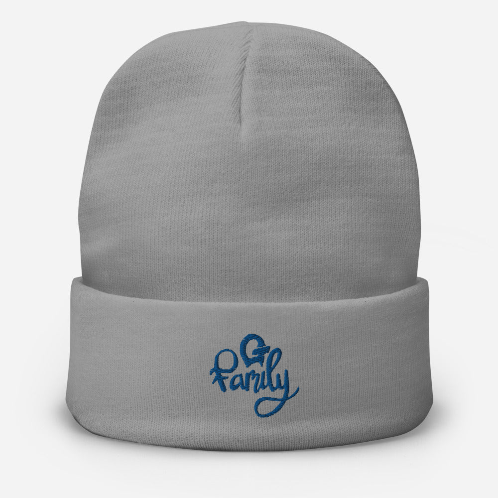 Grind Time Family Logo (Blue) Embroidered Beanie