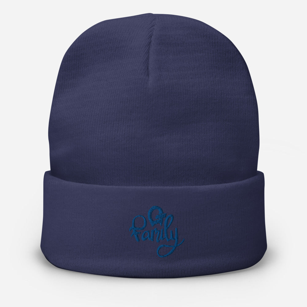 Grind Time Family Logo (Blue) Embroidered Beanie