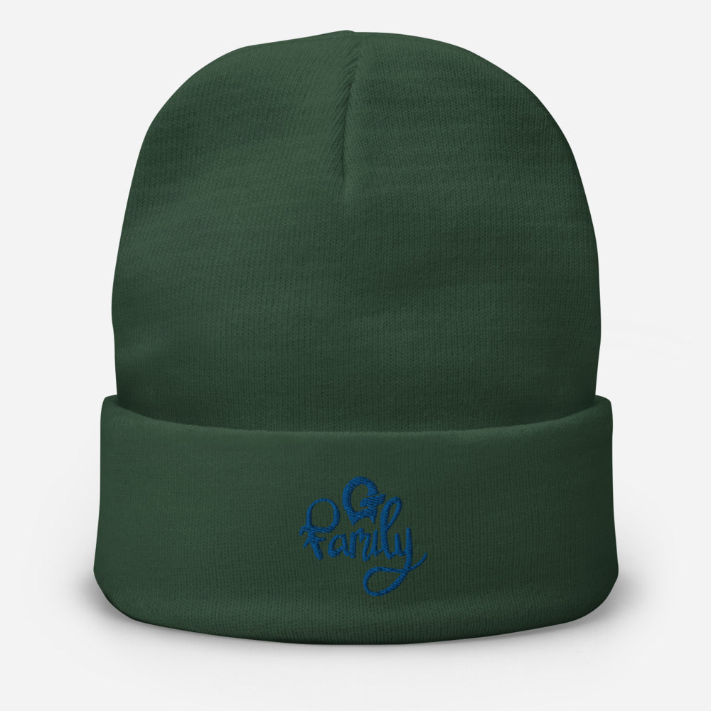 Grind Time Family Logo (Blue) Embroidered Beanie