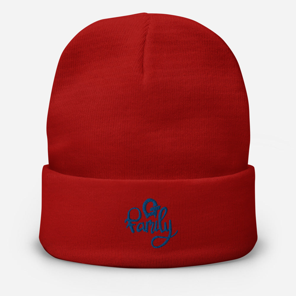 Grind Time Family Logo (Blue) Embroidered Beanie