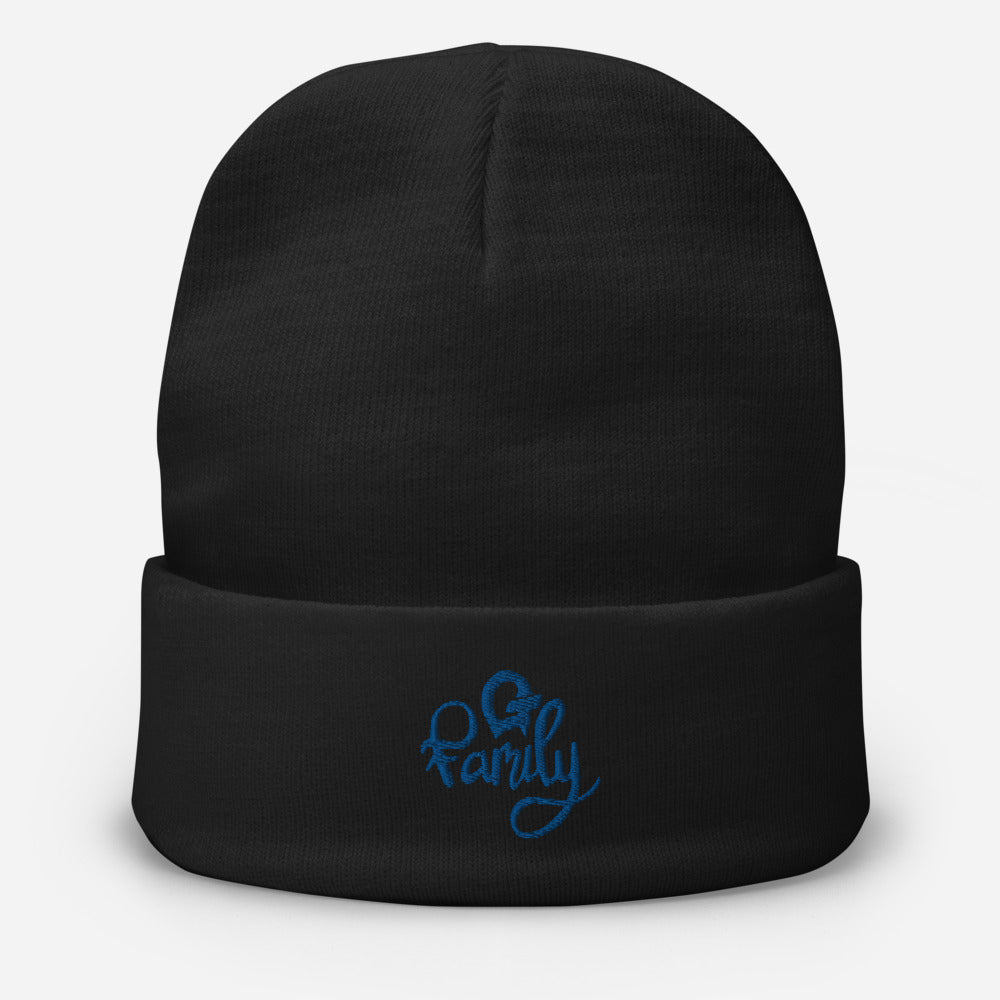 Grind Time Family Logo (Blue) Embroidered Beanie