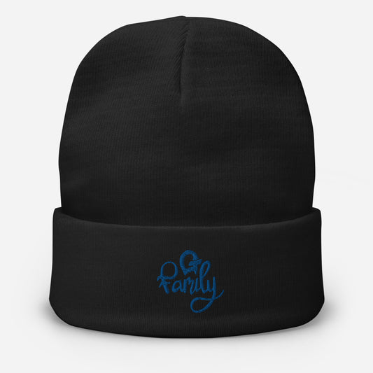 Grind Time Family Logo (Blue) Embroidered Beanie